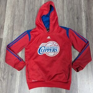 Adidas ClimaWarm NBA Los Angeles Clippers Hoodie Pullover Size‎ YM Basketball